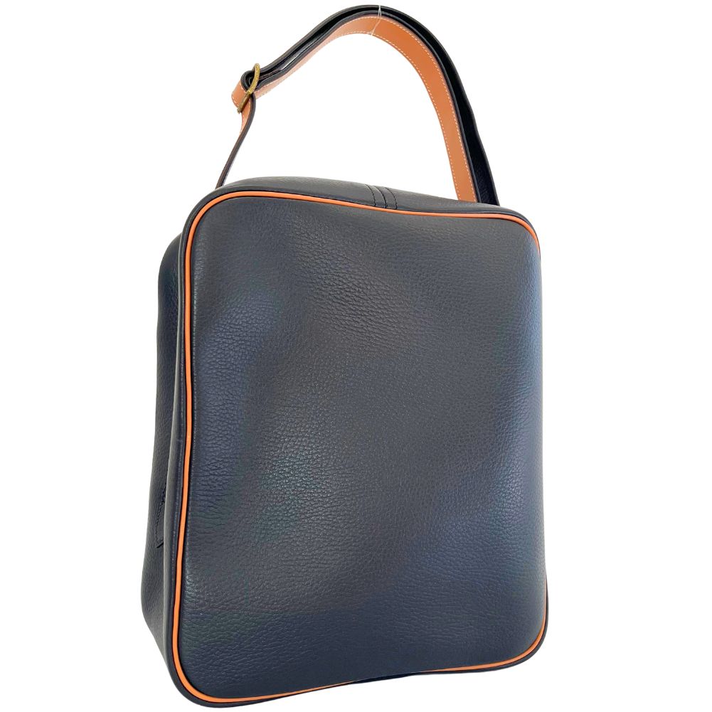 Hermès Victoria Navy Leather Shoulder Bag (Pre-Owned)