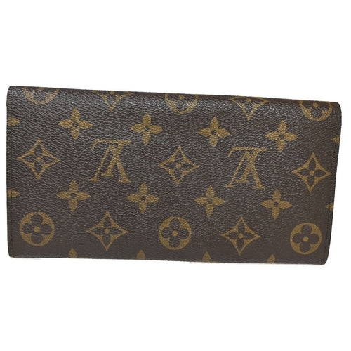 Louis Vuitton Porte Monnaie Credit Brown Canvas Wallet  (Pre-Owned)