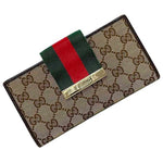 Gucci Ophidia Camel Canvas Wallet  (Pre-Owned)