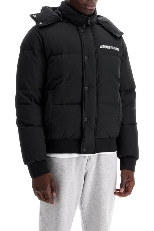 Moschino Men's High-Neck Down Jacket With Hood