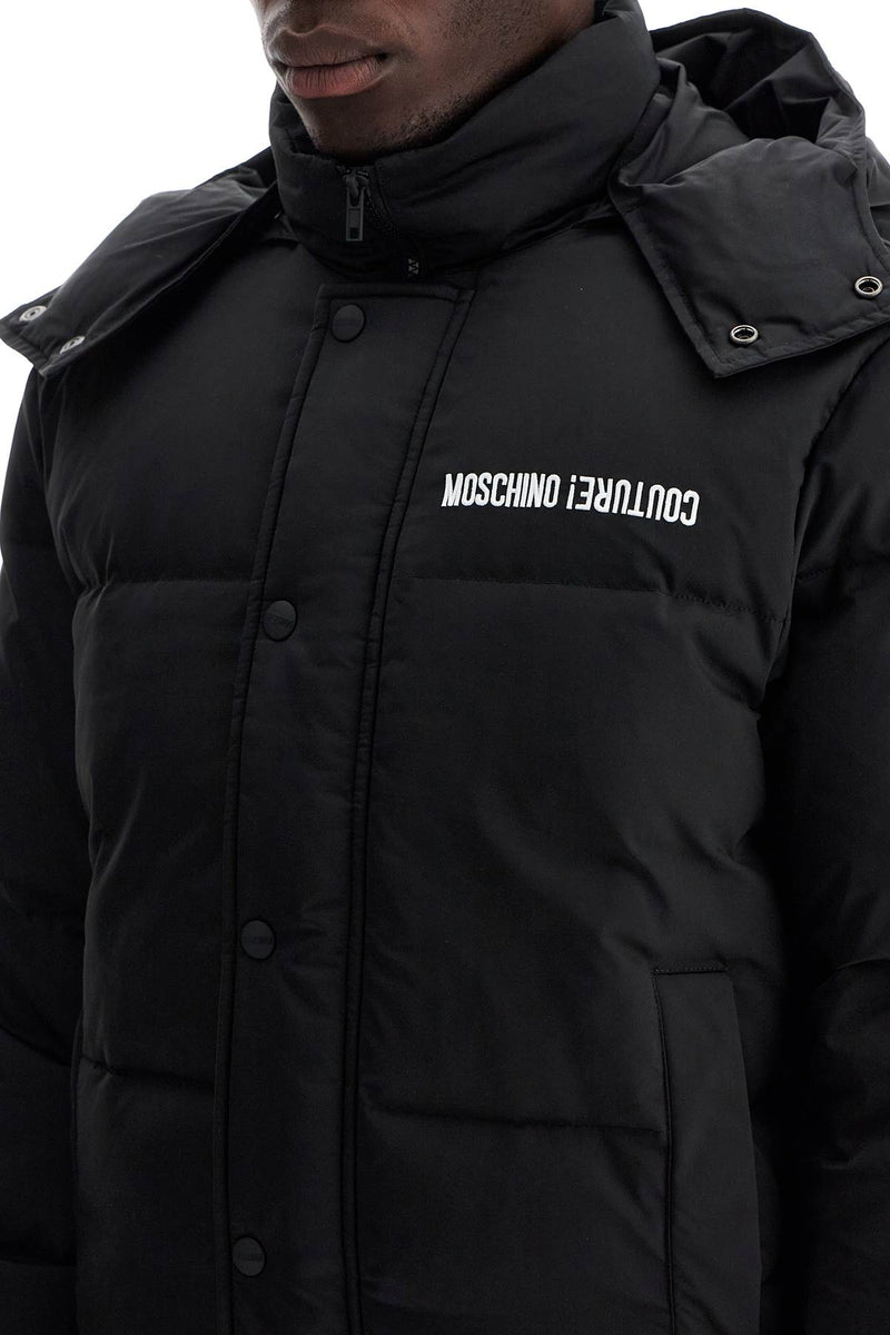 Moschino Men's High-Neck Down Jacket With Hood