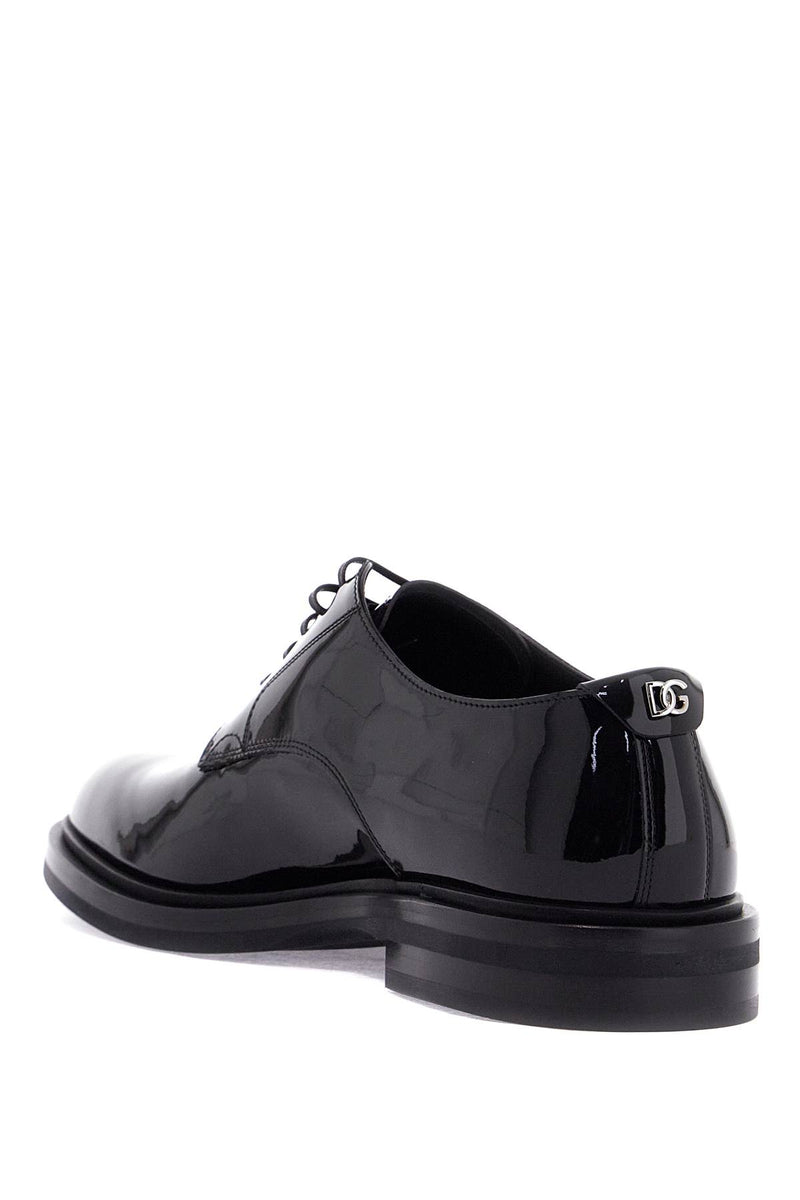 Dolce & Gabbana Men's Lace-Up Patent Leather Derby