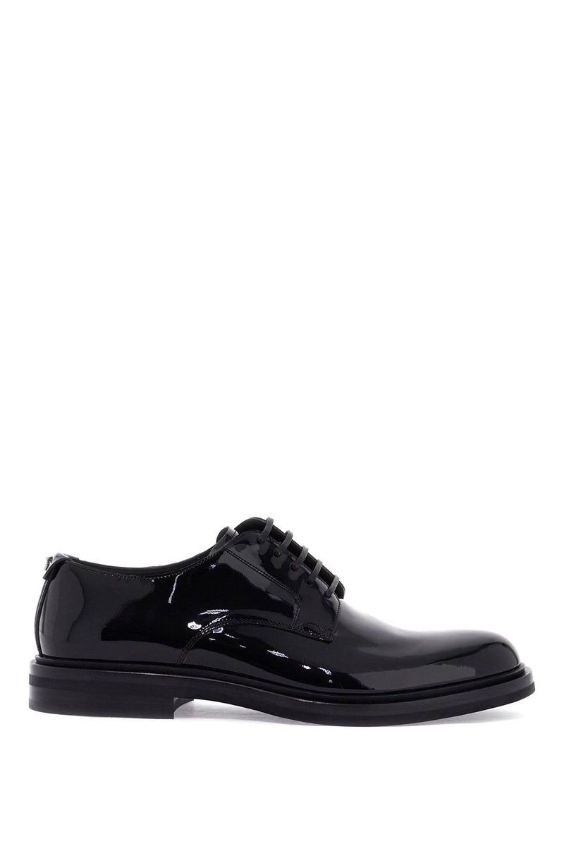 Dolce & Gabbana Men's Lace-Up Patent Leather Derby