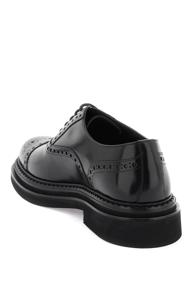 Dolce & Gabbana Men's Brushed Leather Oxford Lace-Ups