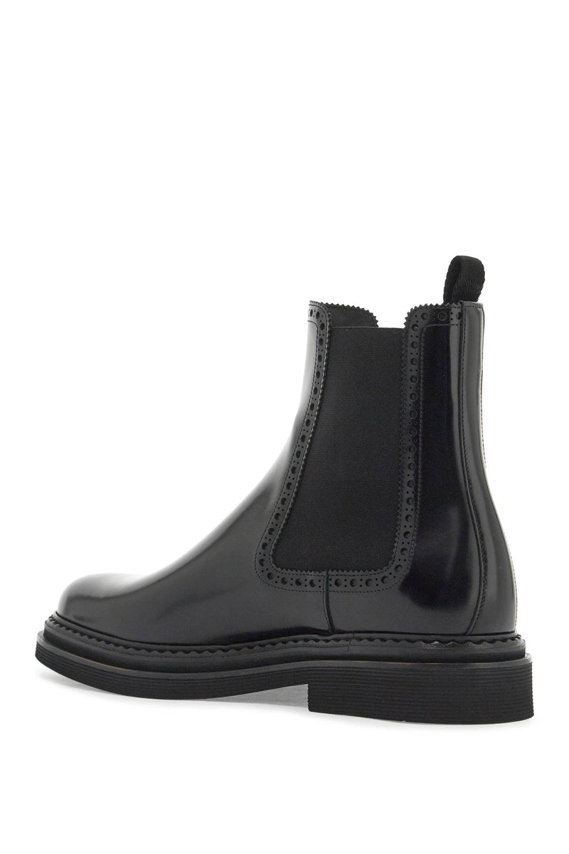 Dolce & Gabbana Men's Brushed Leather Chelsea Ankle Boots