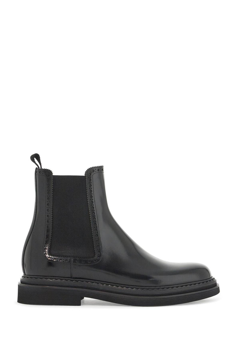 Dolce & Gabbana Men's Brushed Leather Chelsea Ankle Boots