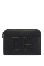 Dolce & Gabbana Men's "Embossed Leather Media Pouch