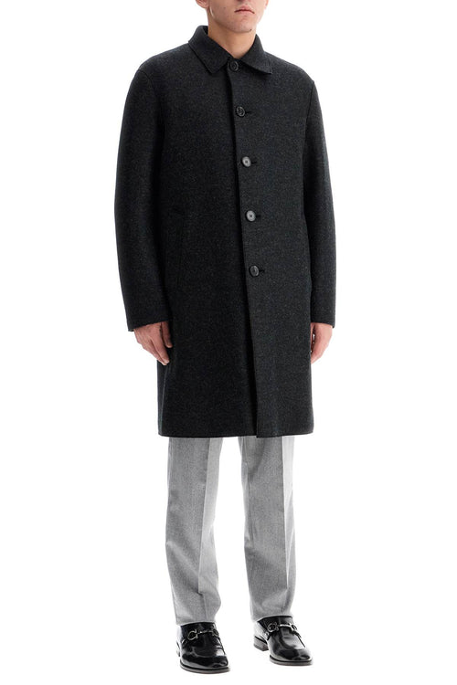 Harris Wharf London Men's Single-Breasted Pressed Wool Coat