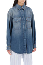 Closed Women's Denim Overshirt Made Of Recycled Cotton Blend