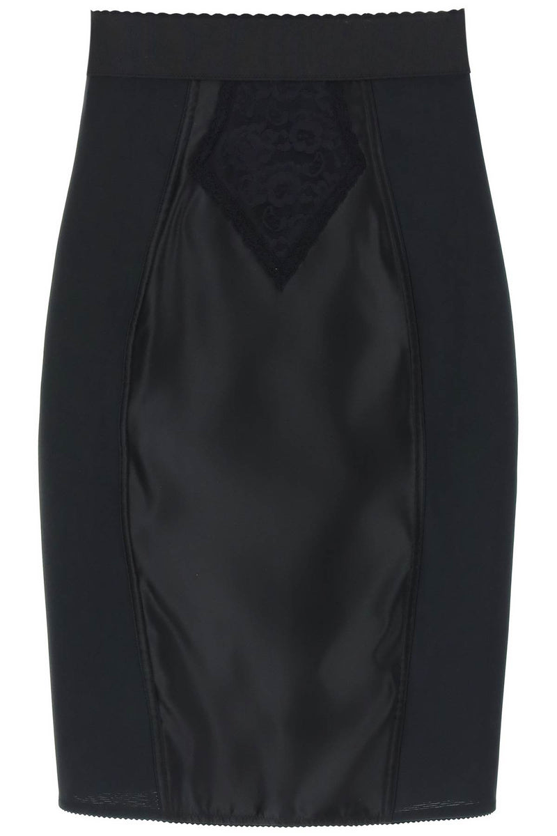 Dolce & Gabbana Women's "Mini Satin And Powernet Skirt"