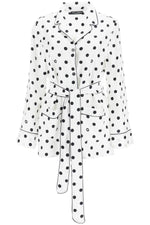 Dolce & Gabbana Women's Silk Polka Dot Pajama Shirt