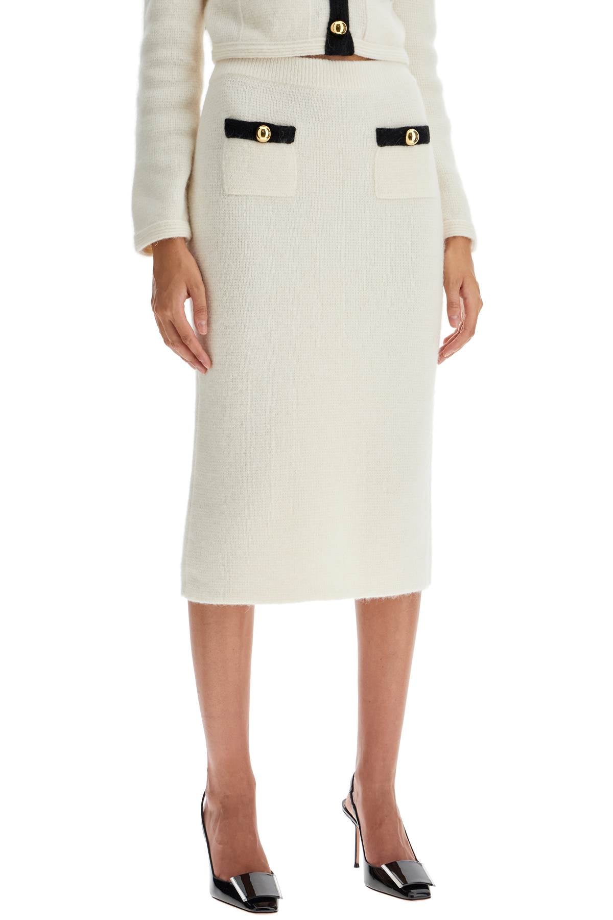 Alessandra Rich Women's 'Alpaca Midi Skirt