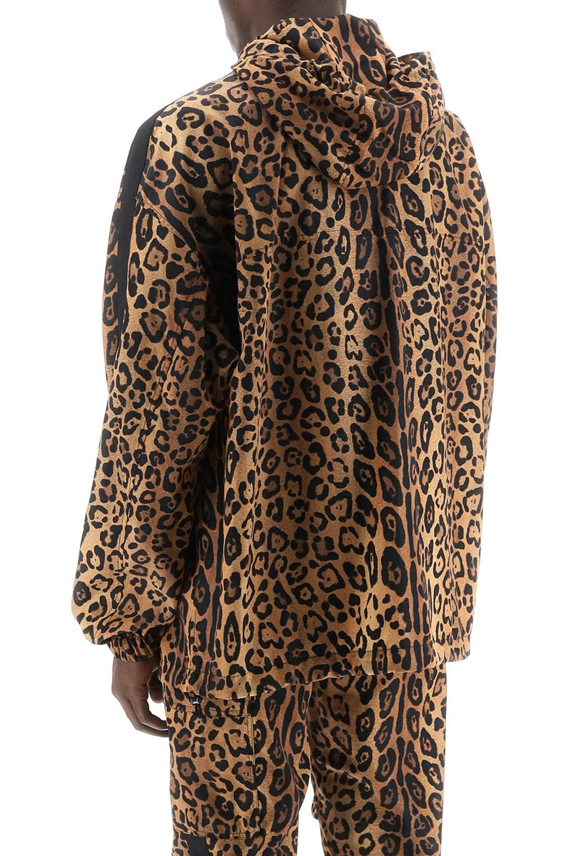 Dolce & Gabbana Men's "Leopard Print Nylon Anor