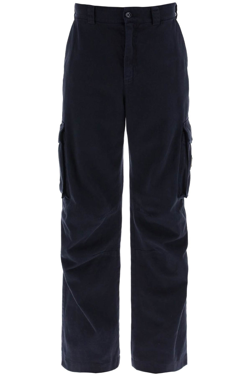 Dolce & Gabbana Men's Cargo Pants With Logo Plaque