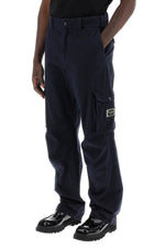 Dolce & Gabbana Men's Cargo Pants With Logo Plaque