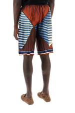 Dolce & Gabbana Men's Printed Silk Bermuda Shorts Set