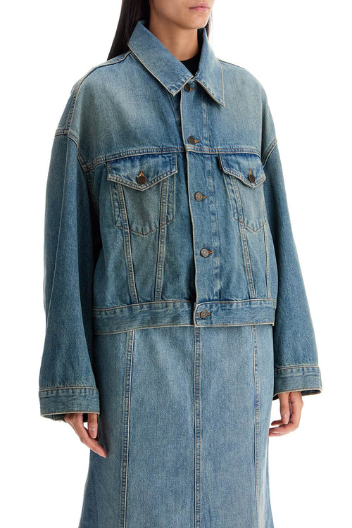 Haikure Women's Denim Boxy Jacket With Spencer