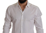 Dolce & Gabbana Elegant White Cotton Dress Men's Shirt