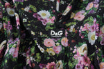Dolce & Gabbana Elegant Floral Mini Dress with Logo Women's Detail