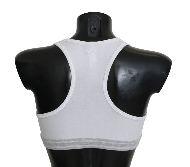 Dolce & Gabbana White Cotton Sport Stretch Bra Underwear • Fashion Brands  Outlet
