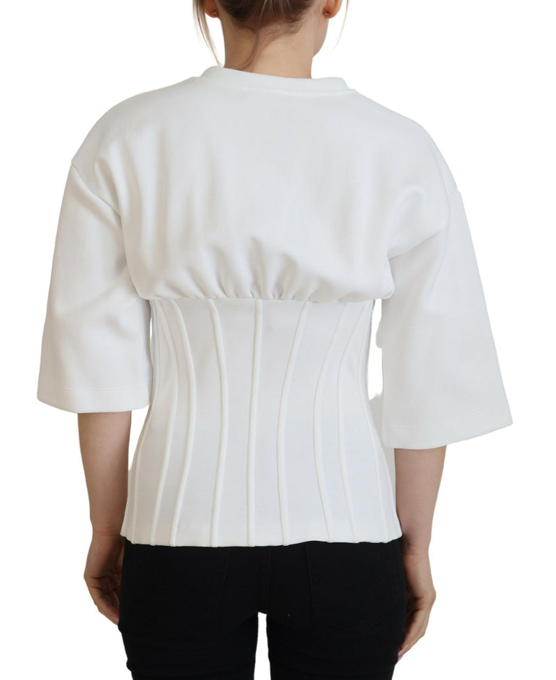 Dolce & Gabbana Logo Bustier T-shirt in White
