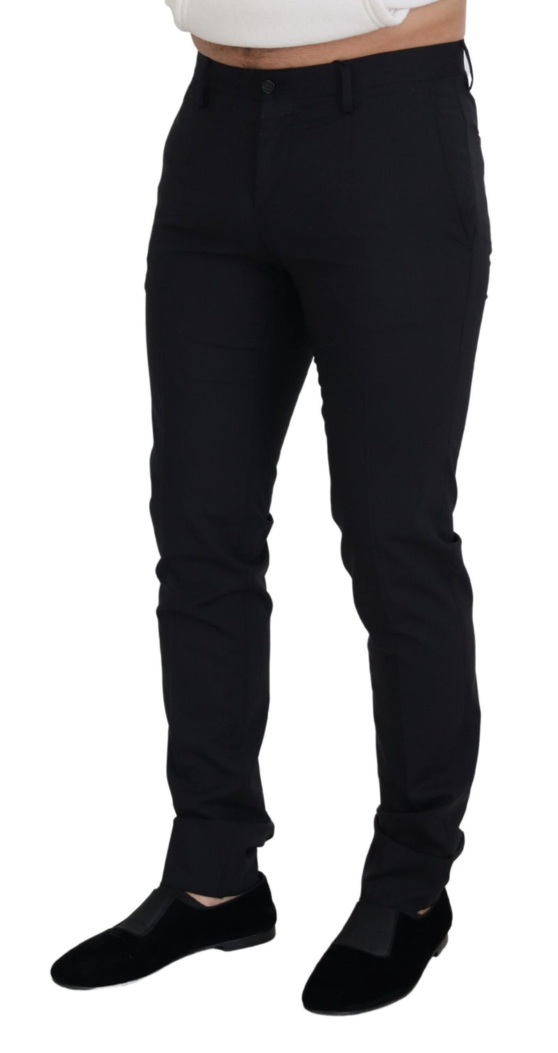 Dolce & Gabbana Elegant Black Wool Blend Men's Trousers