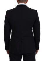 Dolce & Gabbana Elegant Black Silk-Lined Evening Men's Blazer