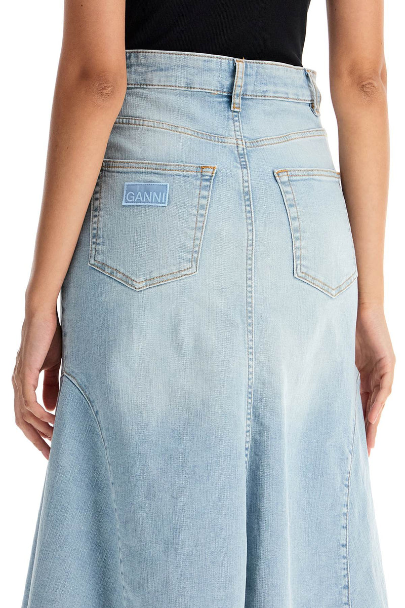 Ganni Women's Flared Denim Skirt.