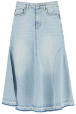 Ganni Women's Flared Denim Skirt.