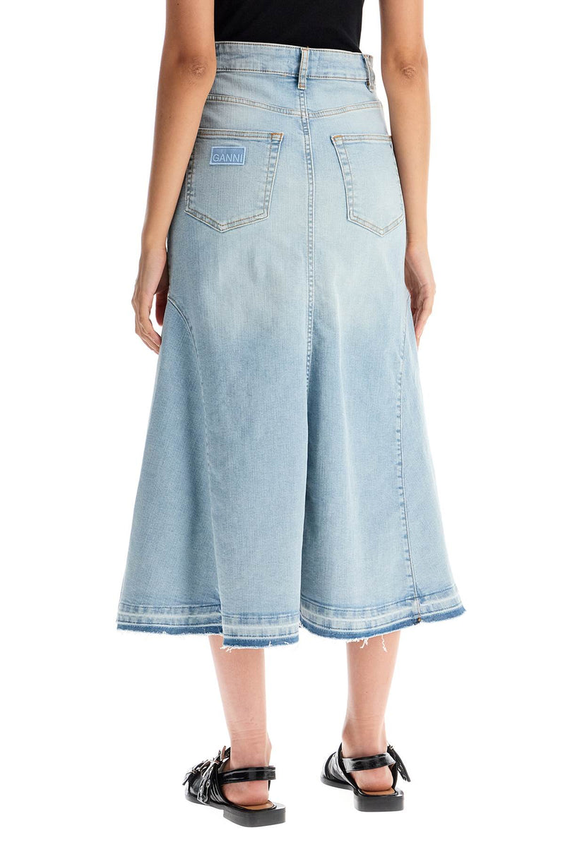 Ganni Women's Flared Denim Skirt.