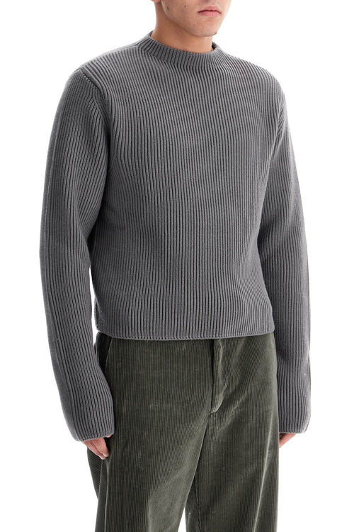 Rier Men's Ribbed Wool Pullover Sweater