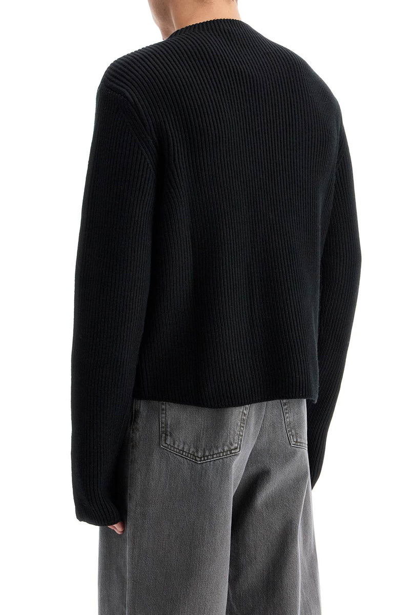 Rier Men's Ribbed Wool Pullover Sweater