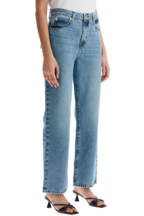 Frame Women's Light Blue High-Waisted Straight Ankle Jeans Le Jane