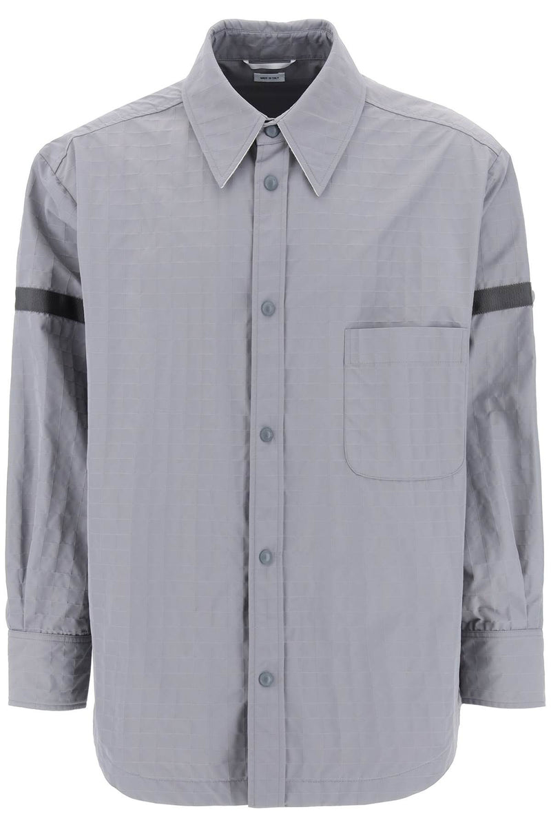 Thom Browne Men's Nylon Ripstop Overshirt In