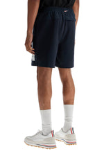 Thom Browne Men's Navy Combo Mid Thigh Ripstop And Wool Shorts