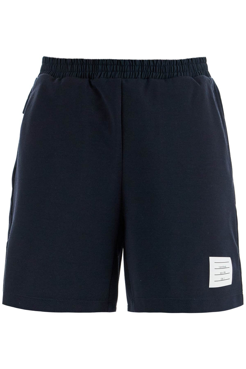 Thom Browne Men's Navy Combo Mid Thigh Ripstop And Wool Shorts