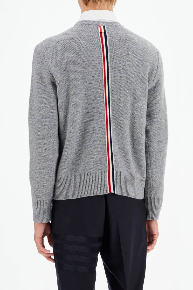 Thom Browne Men's Wool Piqué Crewneck Pullover