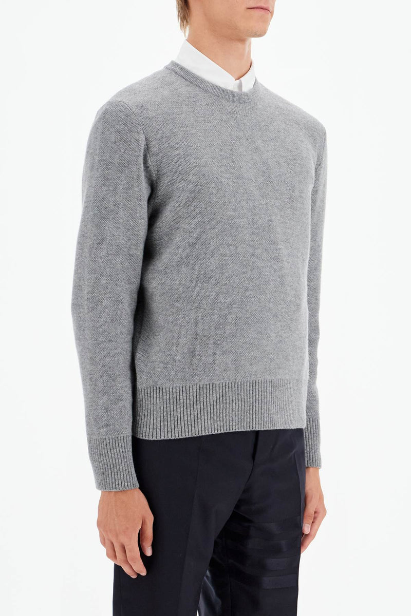 Thom Browne Men's Wool Piqué Crewneck Pullover