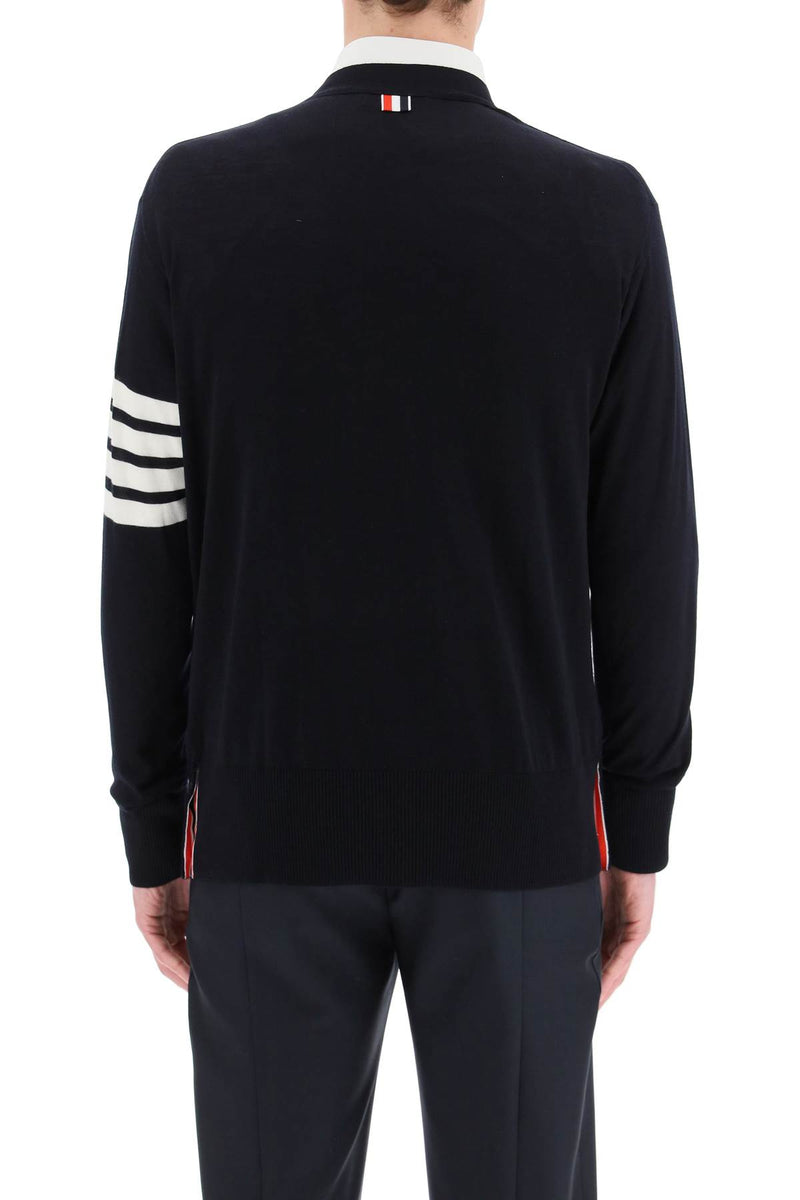 Thom Browne Men's Merino Wool 4-Bar Cardigan