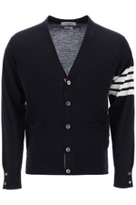 Thom Browne Men's Merino Wool 4-Bar Cardigan