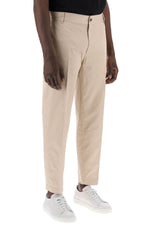 Maison Kitsune Men's Pantaloni Chino In Gabardina Di Cotone