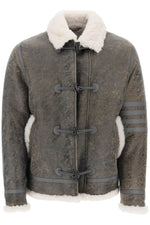 Thom Browne Men's Shearling Cropped Montgomery Jacket