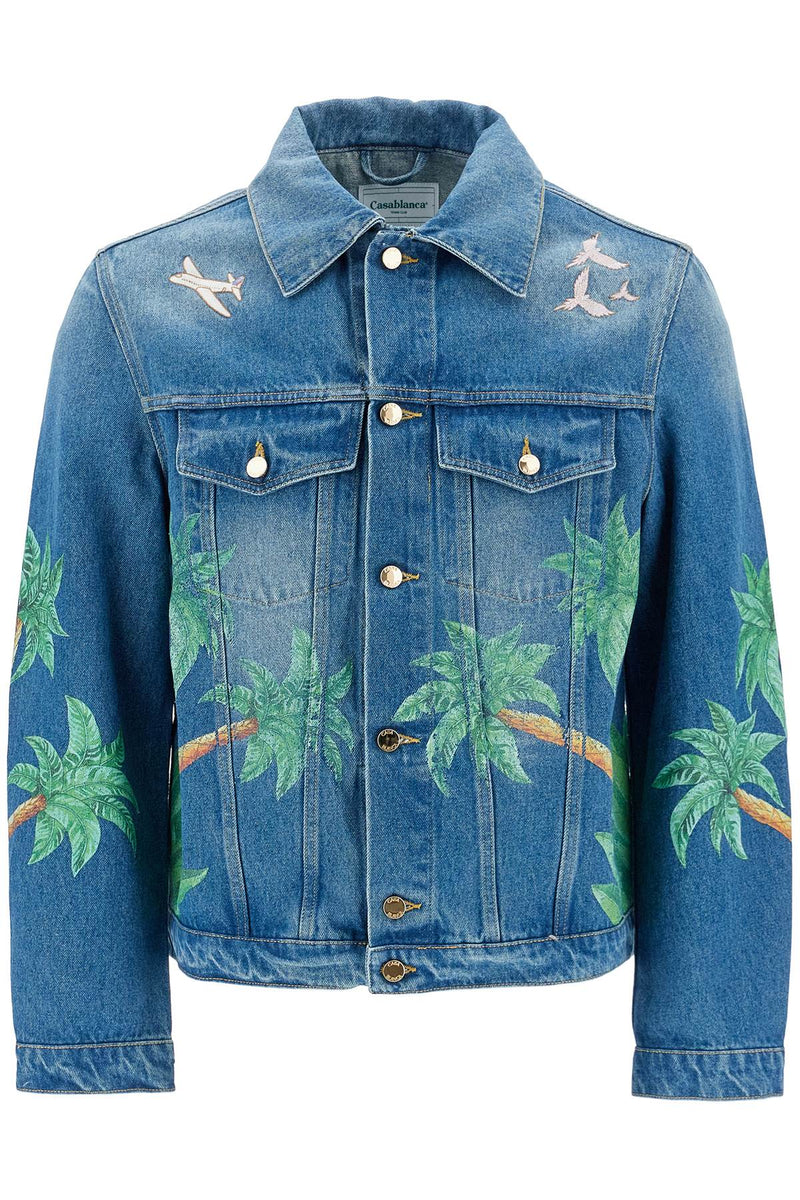 Casablanca Men's Denim Tennis Club Jacket