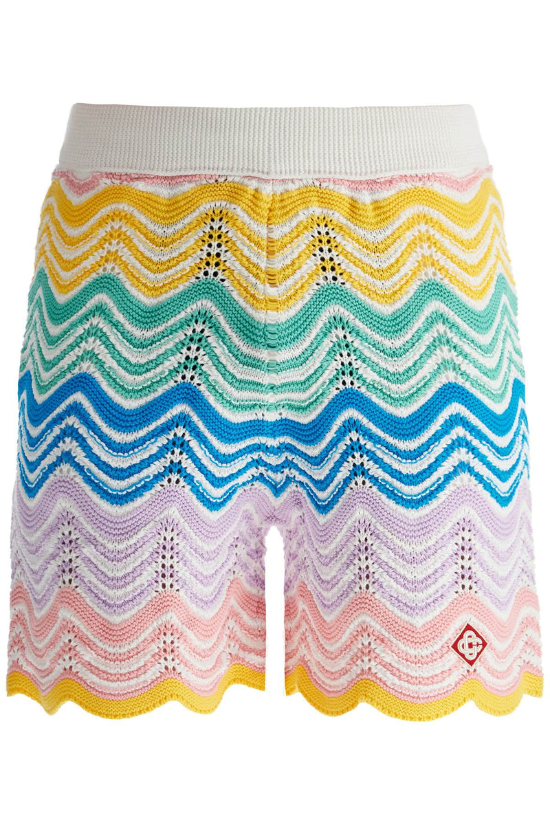 Casablanca Men's "Gradient Wave Knit Bermuda Shorts