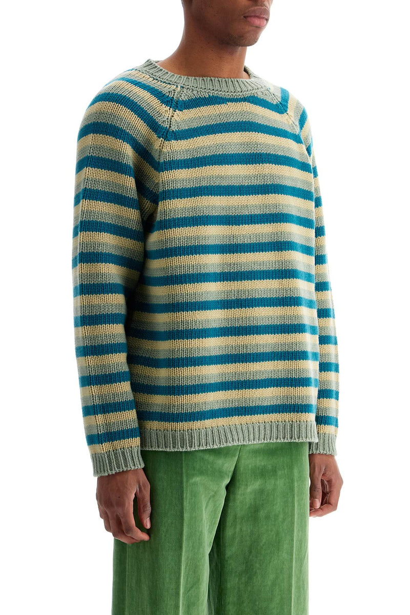 Bode Men's Striped Wool Pullover Sweater