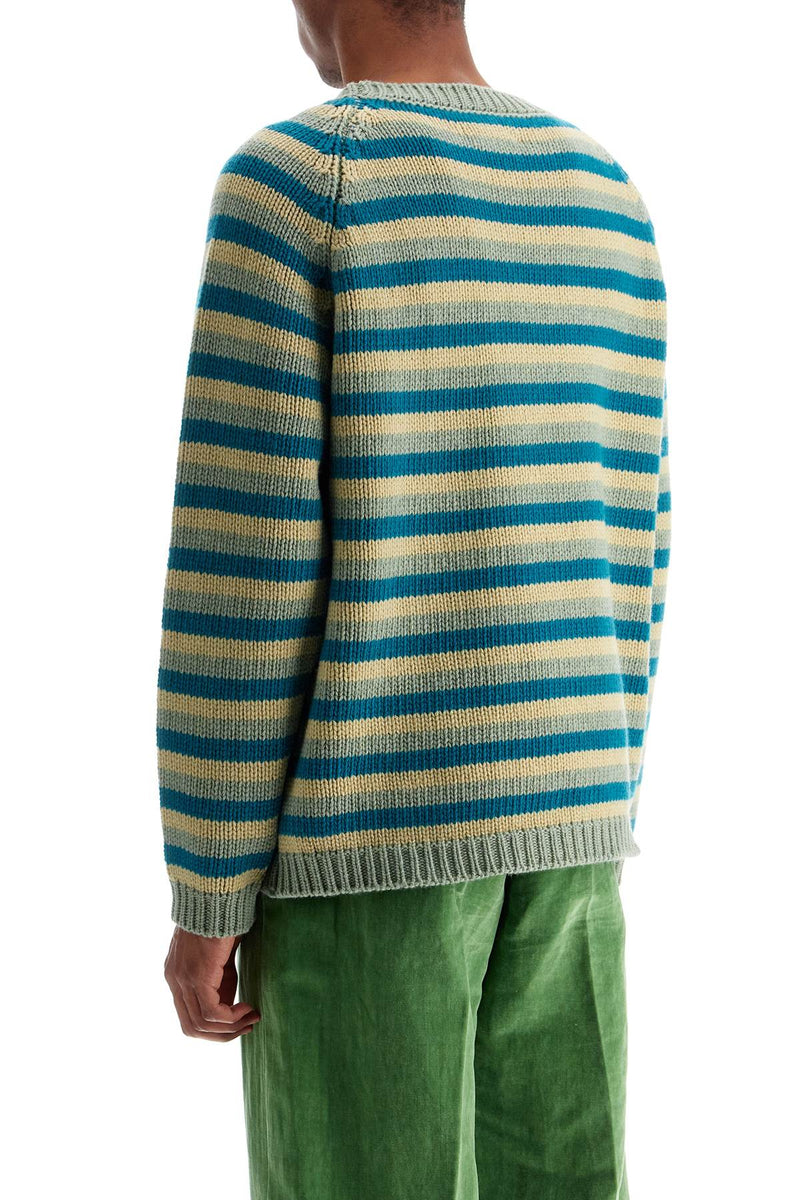 Bode Men's Striped Wool Pullover Sweater