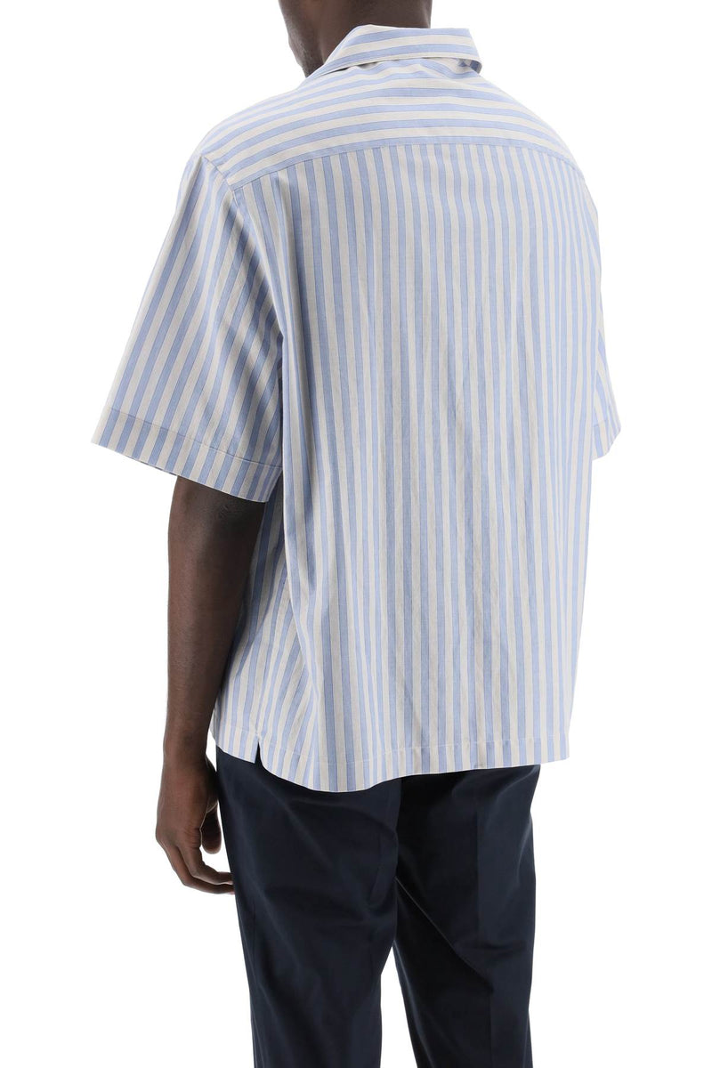 Etro Men's Pegasus Striped Bowling Shirt