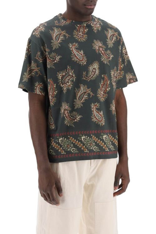 Etro Men's T-Shirt Girocollo Con Stampa Paisley