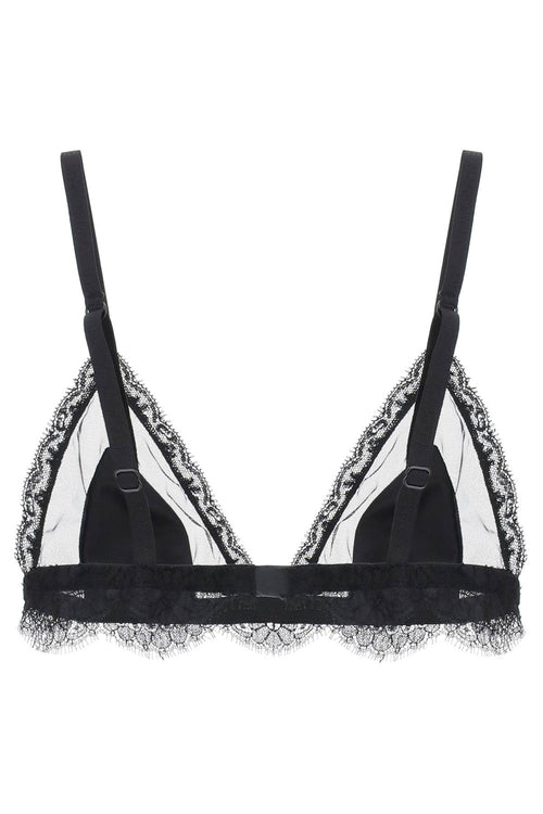 Dolce & Gabbana Women's Triangle Satin And Lace Bra