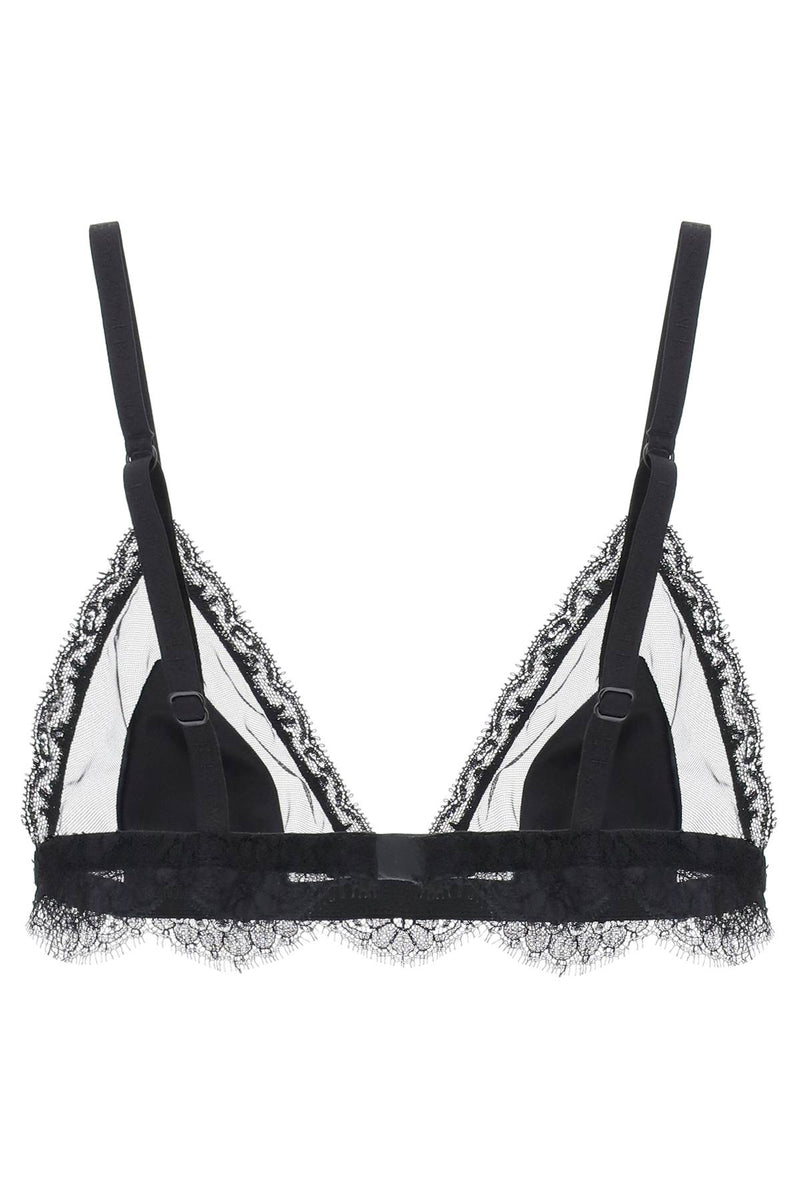 Dolce & Gabbana Women's Triangle Satin And Lace Bra